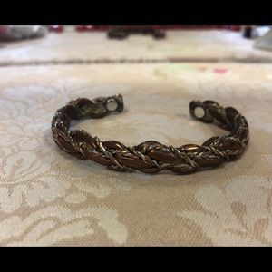 Copper Cuff Braided Bracelet